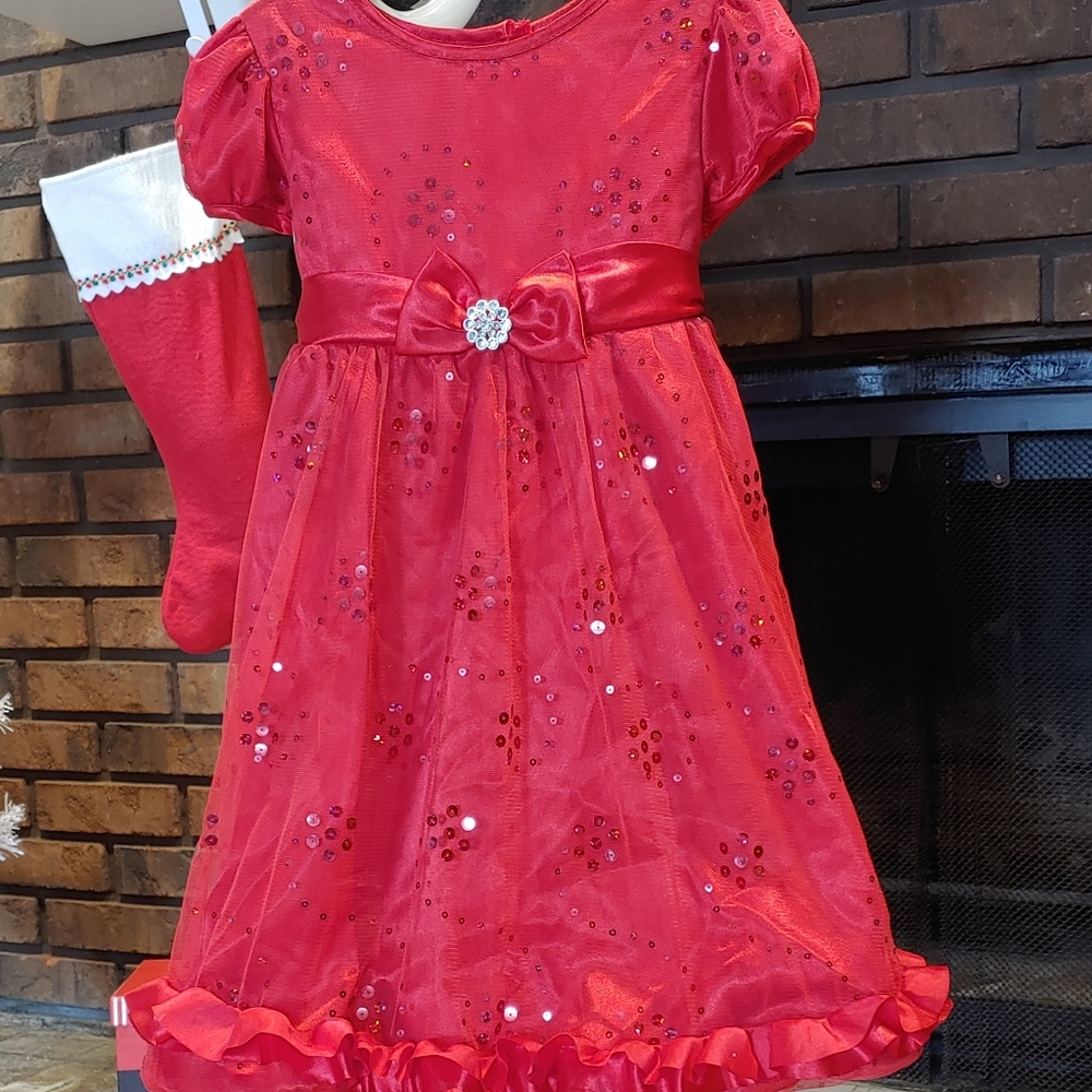 Children's Rare Editions Red Sequence Dress